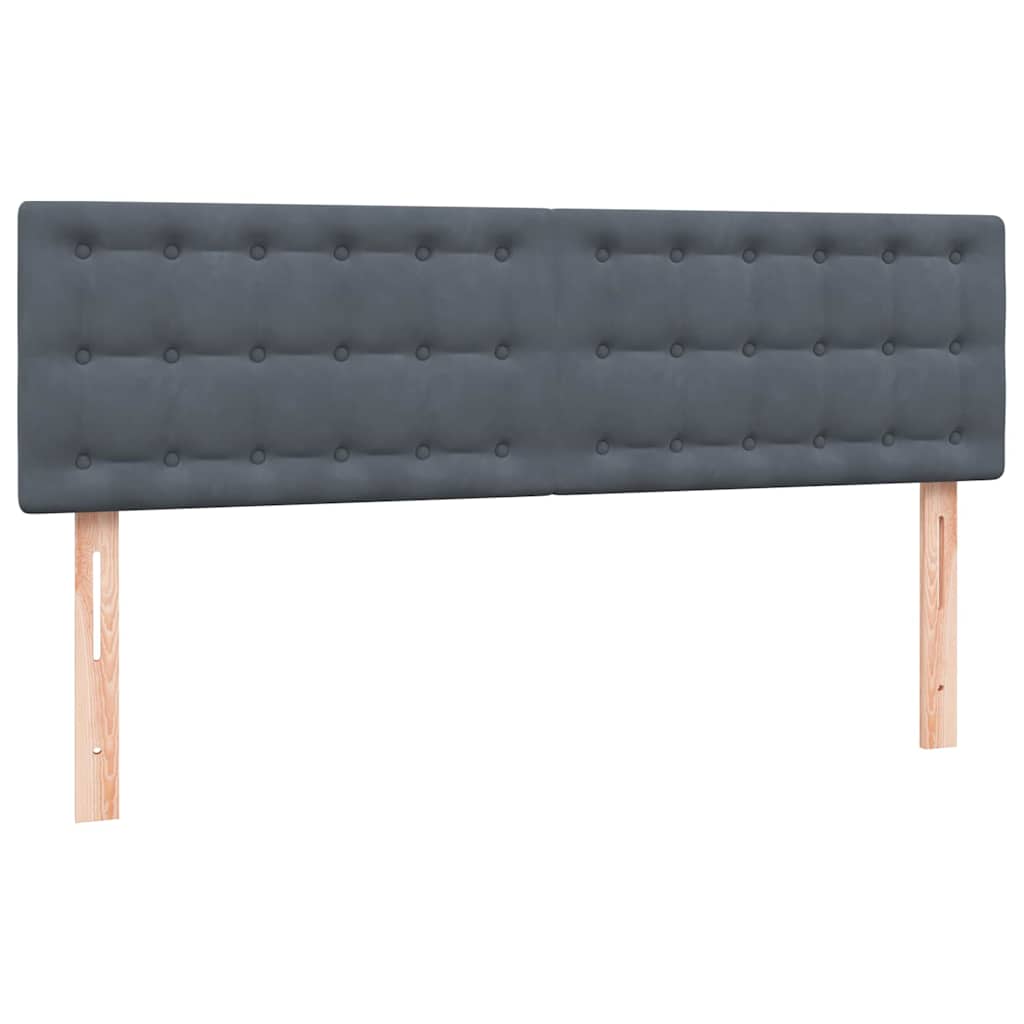 Boxspring met matras en LED fluweel donkergrijs 160x220 cm – afbeelding 7