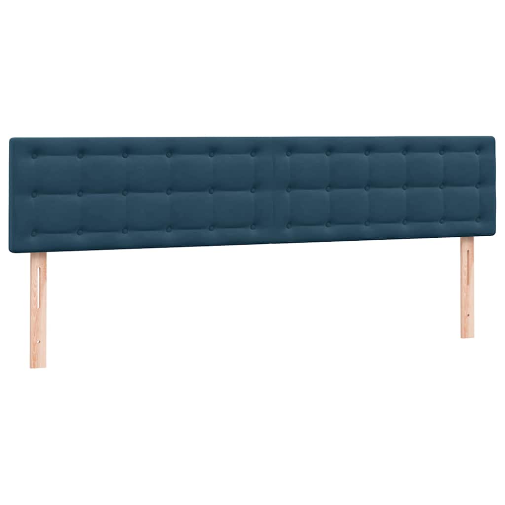 Boxspring met matras en LED fluweel donkerblauw 200x220 cm – afbeelding 7