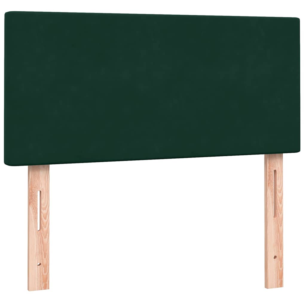 Boxspring met matras fluweel donkergroen 80x210 cm – afbeelding 7
