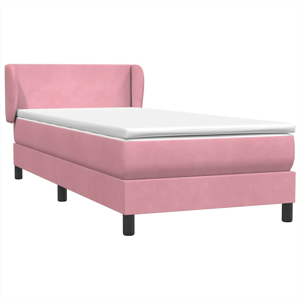 Boxspring met matras fluweel roze 80x210 cm – afbeelding 2