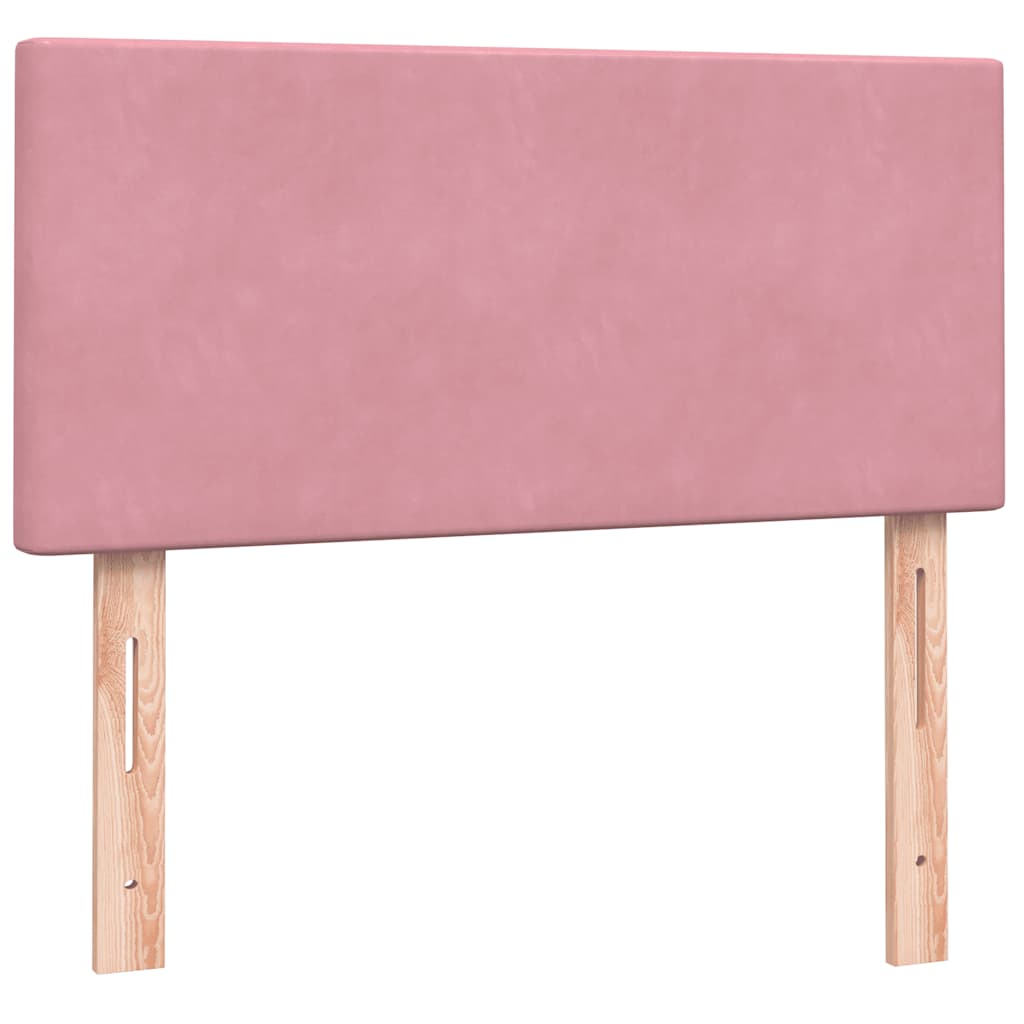 Boxspring met matras fluweel roze 80x210 cm – afbeelding 7