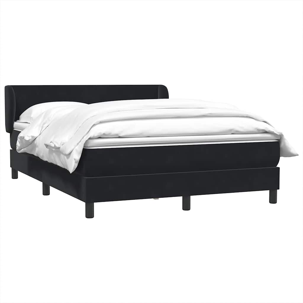 Boxspring met matras fluweel zwart 140x210 cm – afbeelding 4