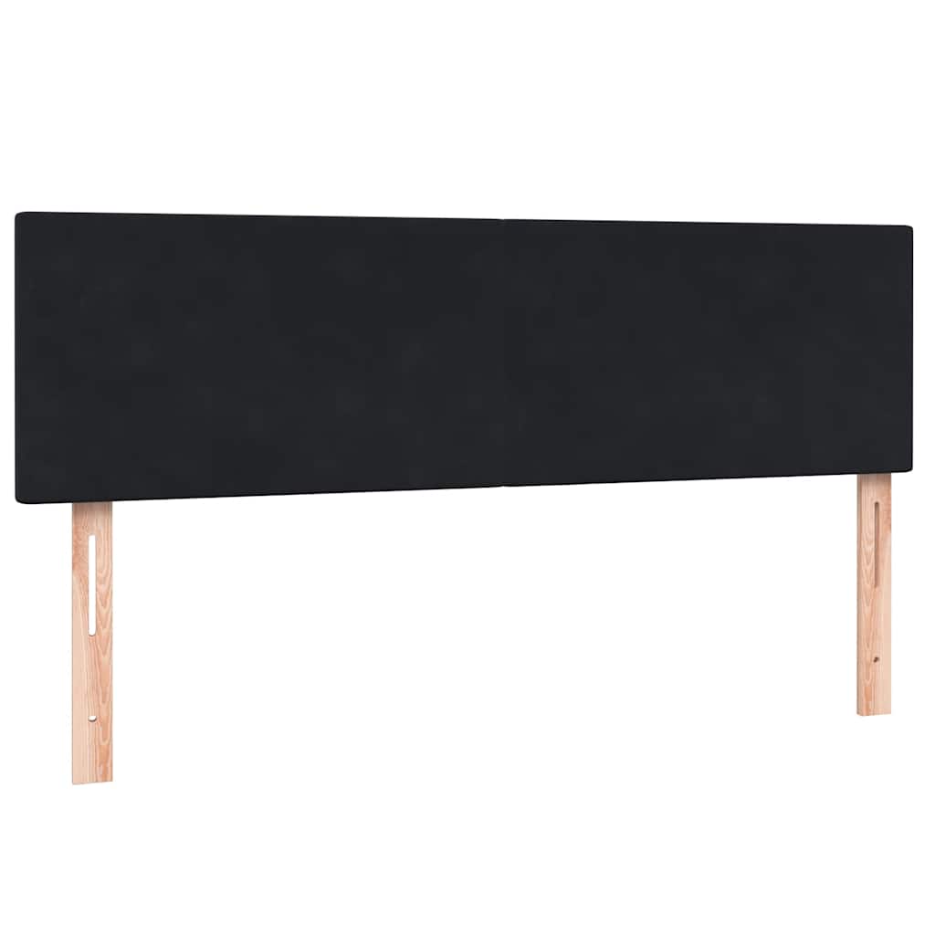 Boxspring met matras fluweel zwart 140x210 cm – afbeelding 7