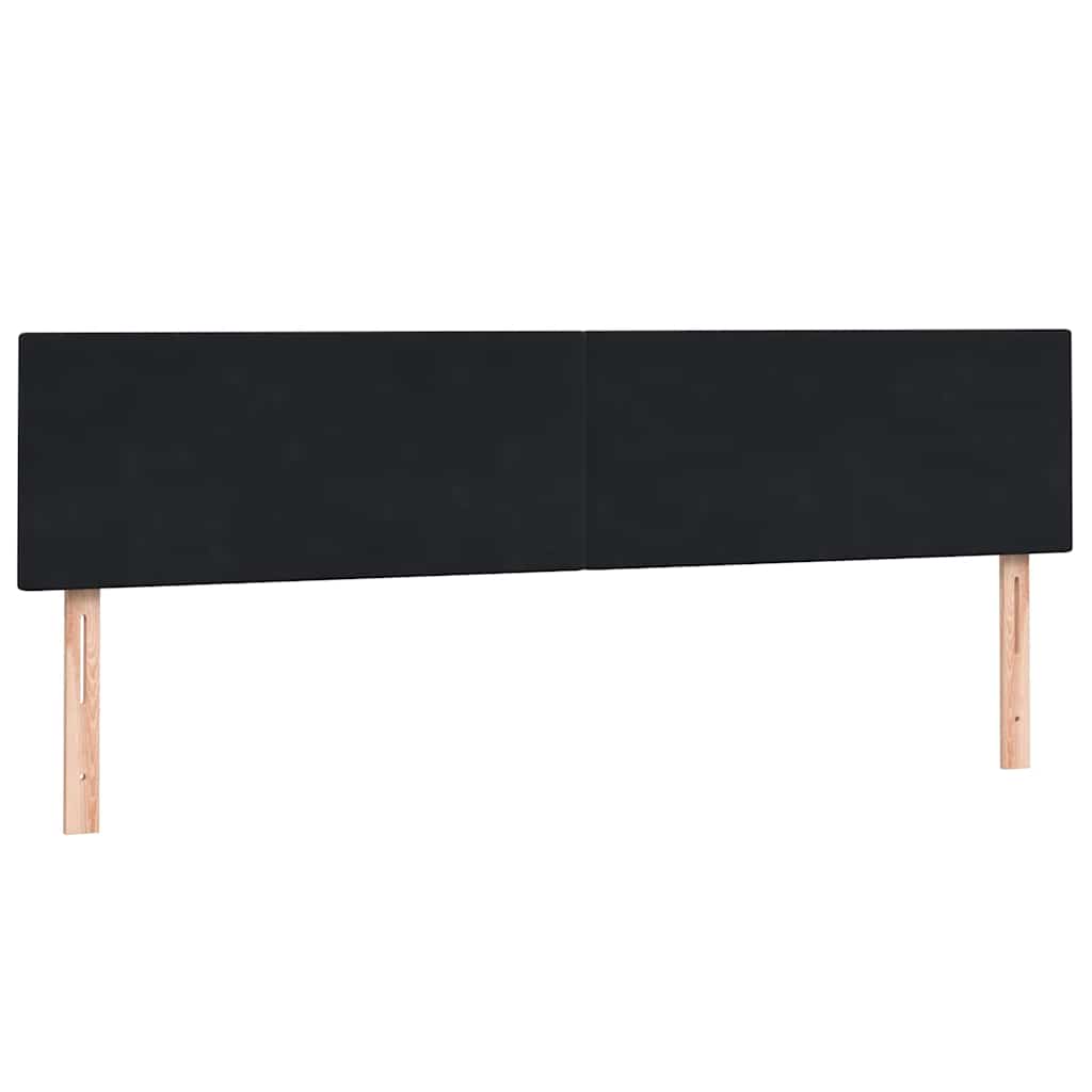 Boxspring met matrassen fluweel zwart 180x210 cm – afbeelding 7