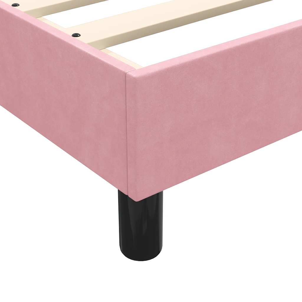 Boxspringbed met matrassen 180x220 cm fluweel roze – afbeelding 10