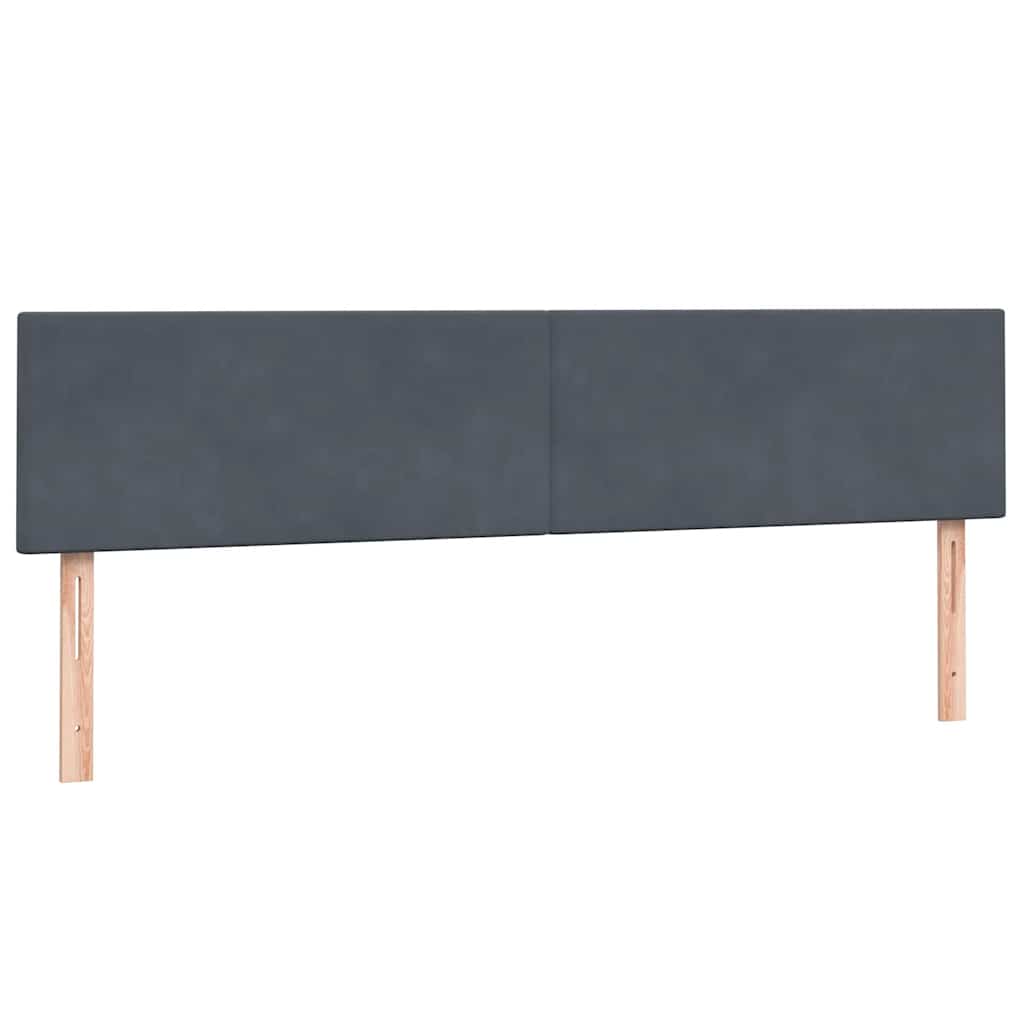 Bed boxspring met matrassen 200x220 cm fluweel donkergrijs – afbeelding 7
