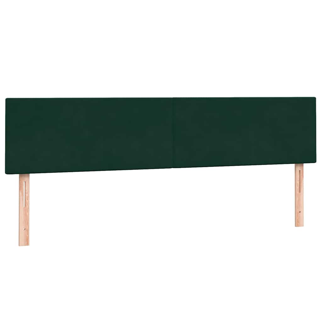 Boxspringbed met matrassen 200x220 cm fluweel donkergroen – afbeelding 7