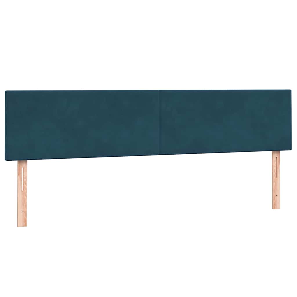 Boxspringbed met matrassen 200x220 cm fluweel donkerblauw – afbeelding 7