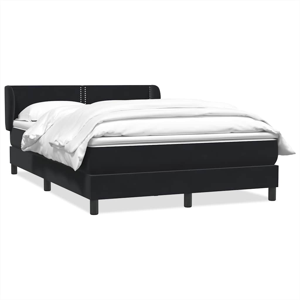 Boxspring met matras fluweel zwart 140x210 cm – afbeelding 2