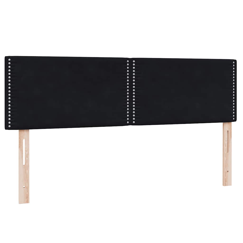 Boxspring met matras fluweel zwart 140x210 cm – afbeelding 7
