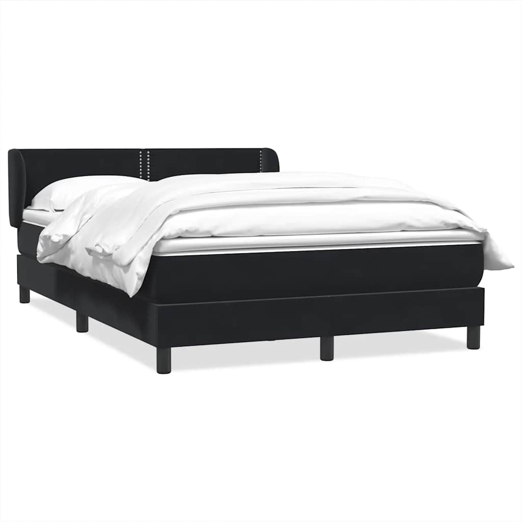 Boxspring met matras fluweel zwart 160x210 cm – afbeelding 2