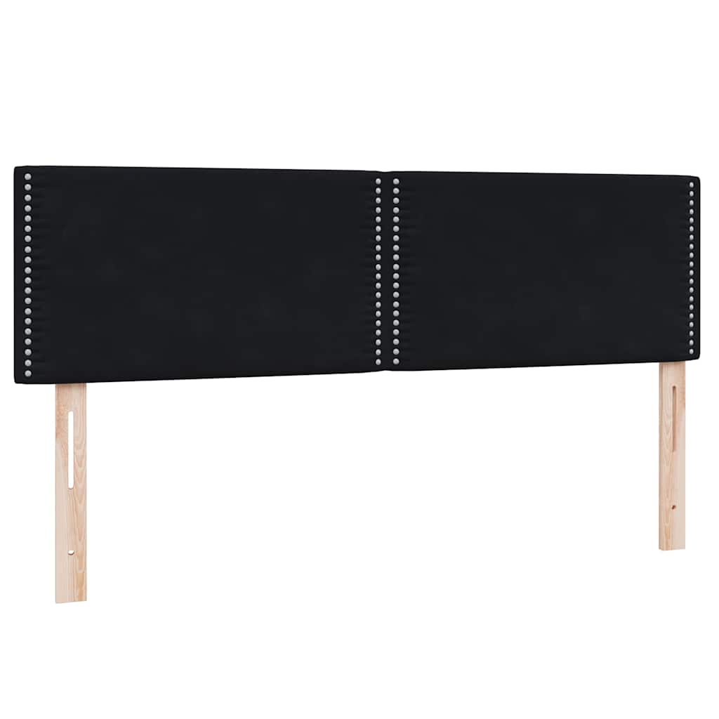 Boxspring met matras fluweel zwart 160x210 cm – afbeelding 7