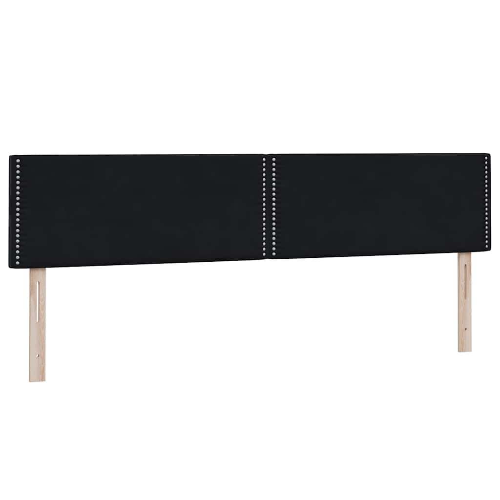 Boxspring met matrassen fluweel zwart 180x210 cm – afbeelding 7