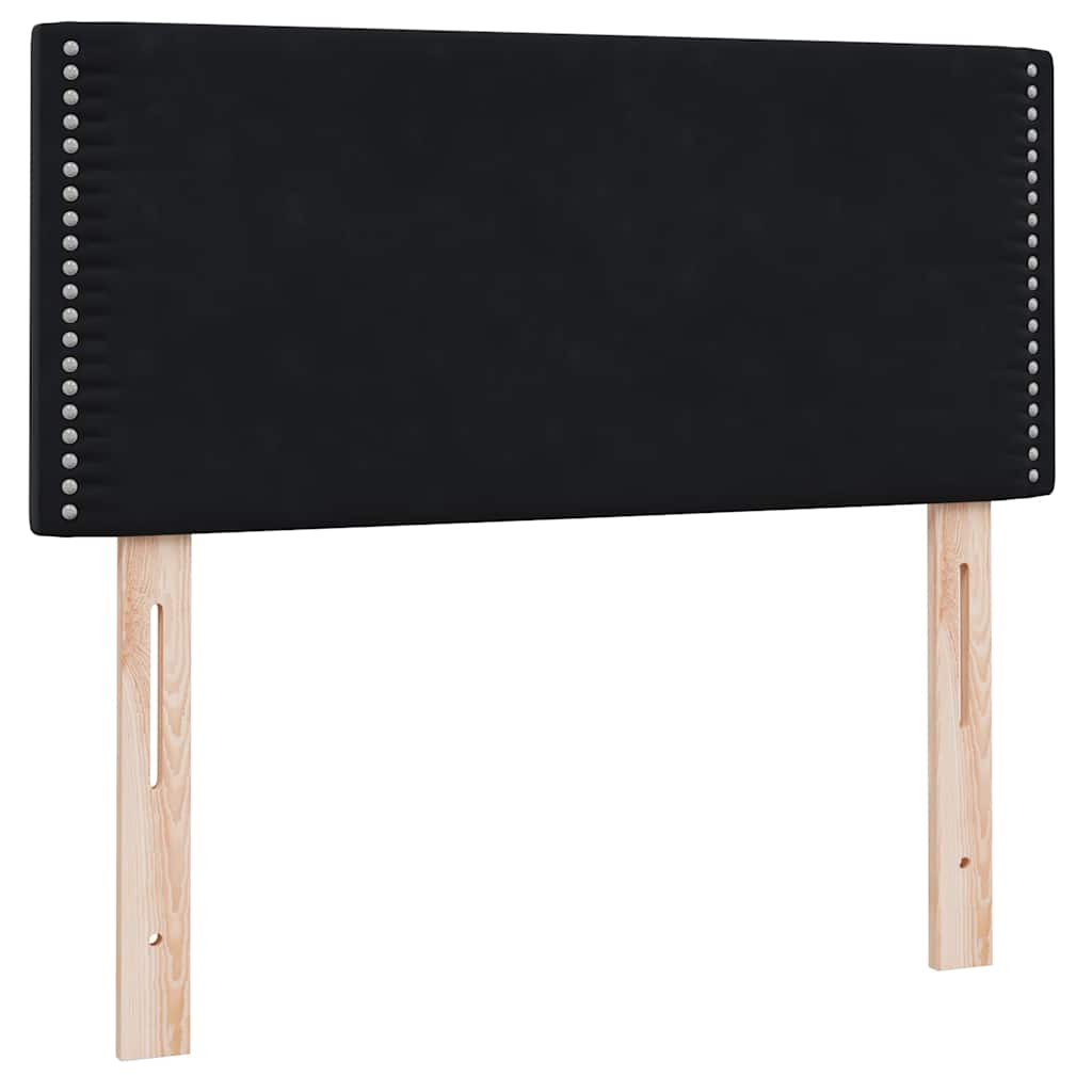 Boxspring met matras fluweel zwart 100x220 cm – afbeelding 7