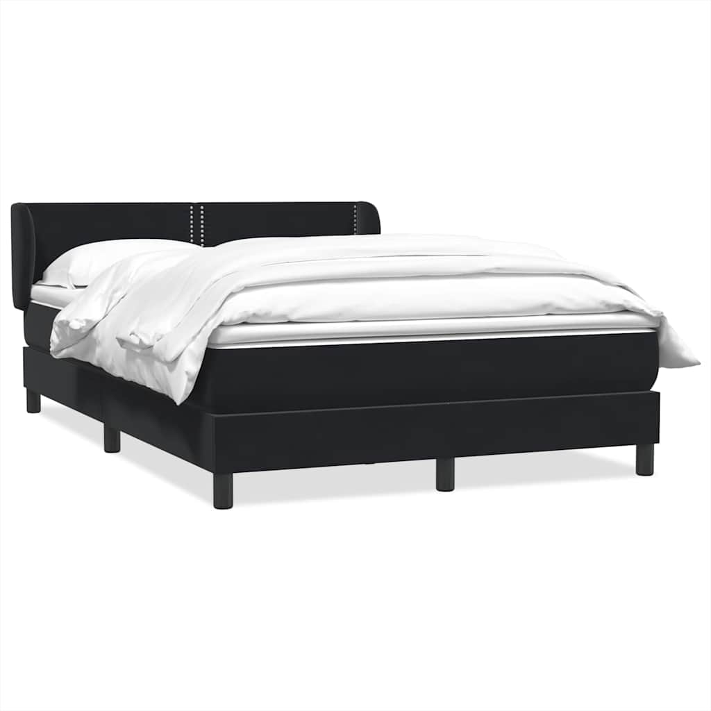 Boxspring met matras fluweel zwart 140x220 cm – afbeelding 2