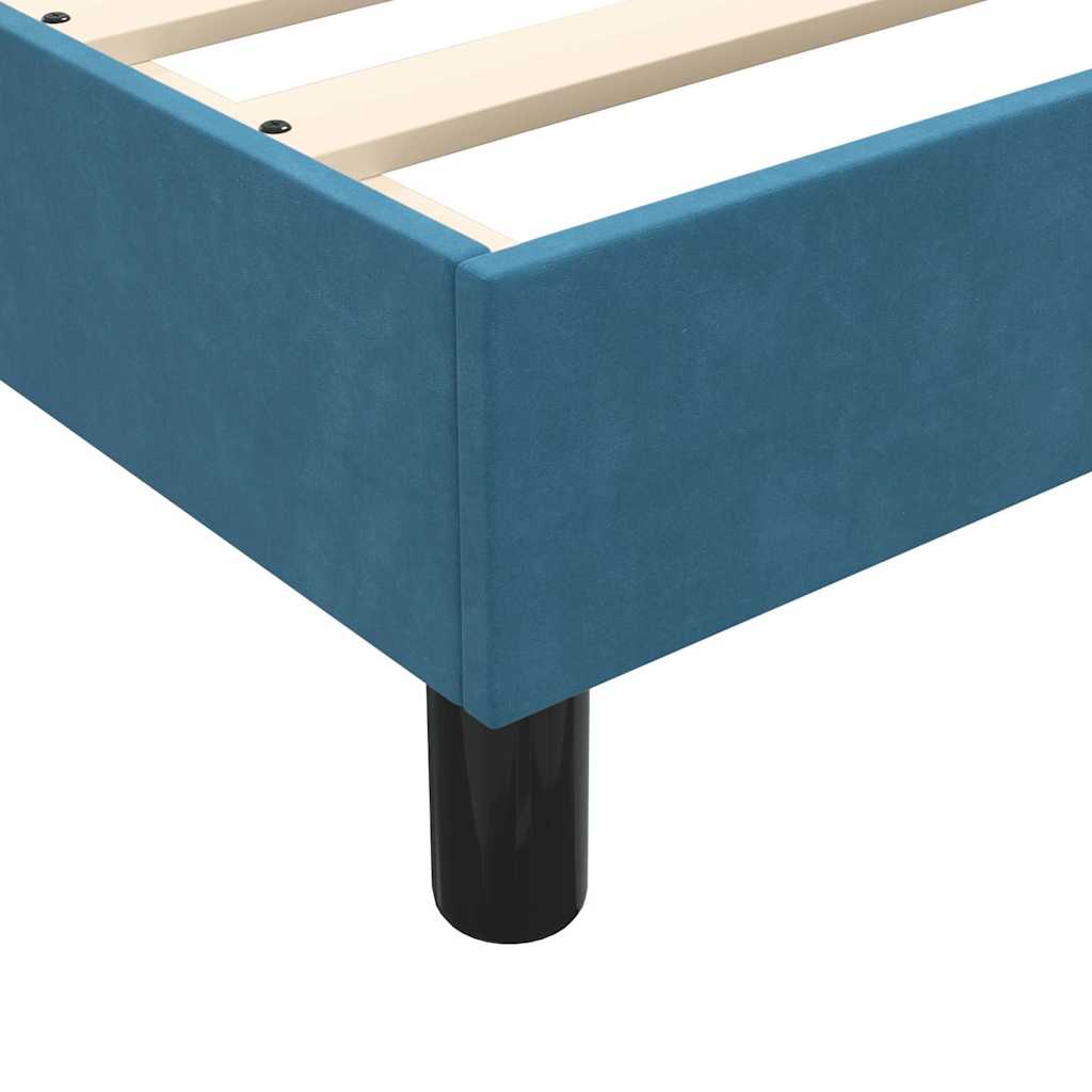 Boxspring met matras fluweel donkerblauw 160x220 cm – afbeelding 10