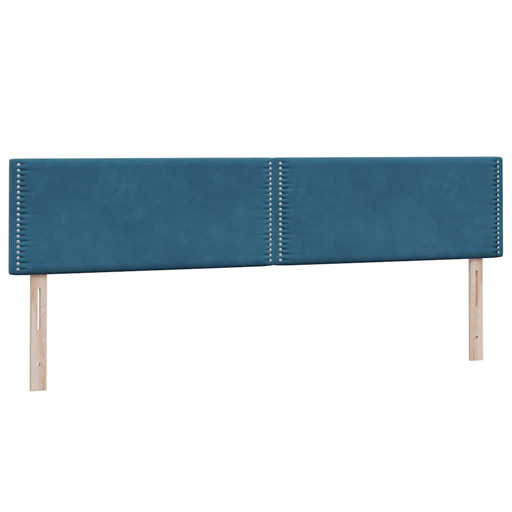 Boxspringbed met matrassen 180x220 cm fluweel donkerblauw – afbeelding 7
