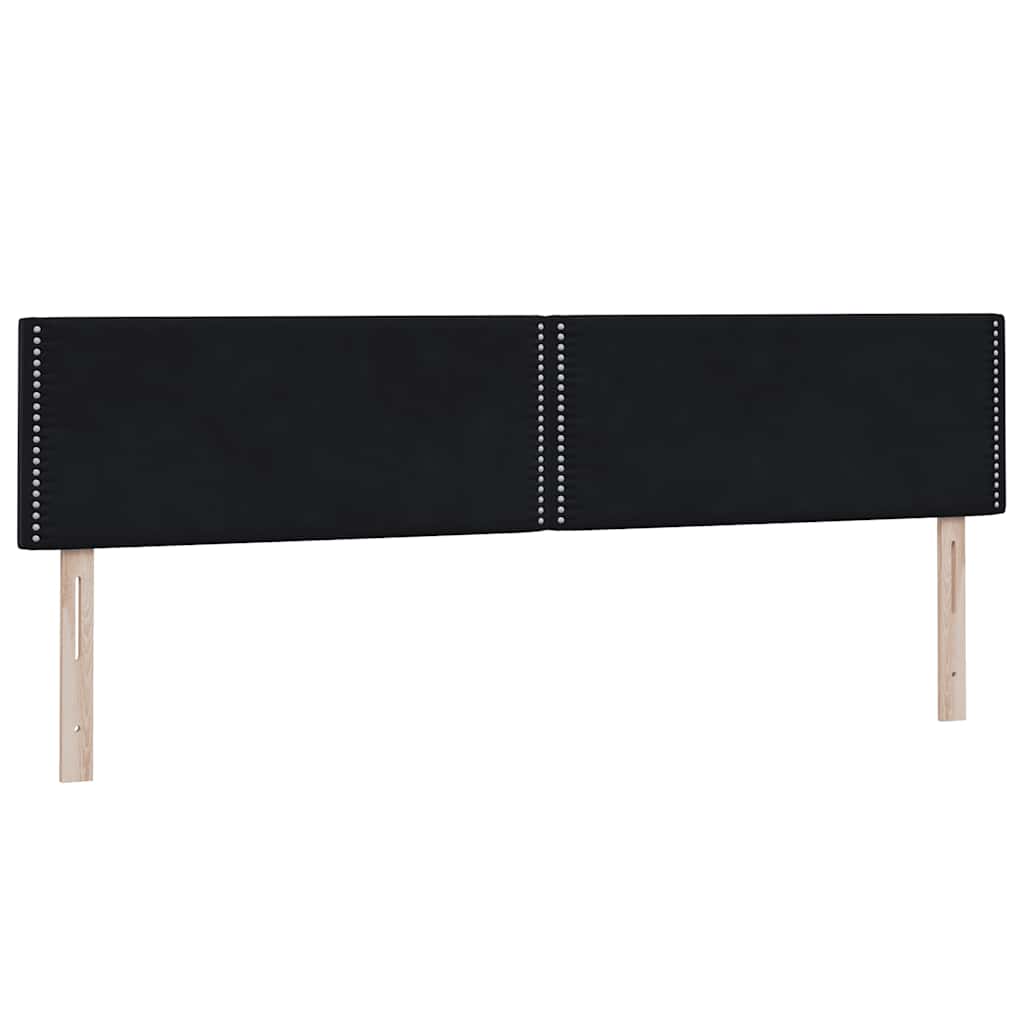 Boxspringbed met matrassen 200x220 cm fluweel zwart – afbeelding 7