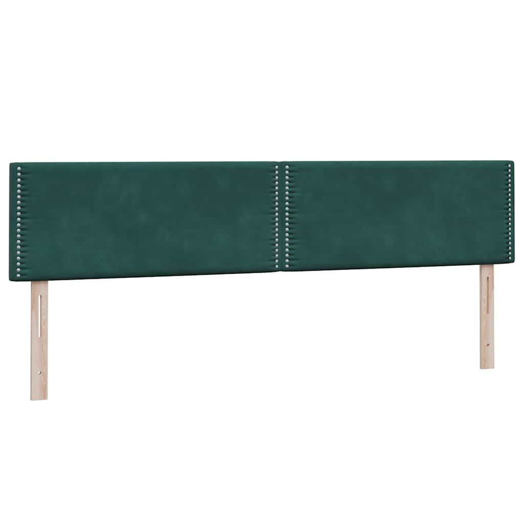 Boxspringbed met matrassen 200x220 cm fluweel donkergroen – afbeelding 7