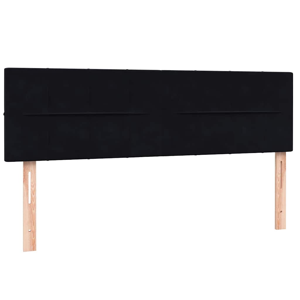 Boxspring met matras fluweel zwart 160x210 cm – afbeelding 7