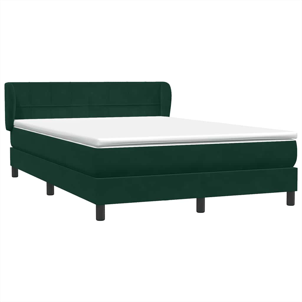 Boxspring met matras fluweel donkergroen 160x210 cm – afbeelding 4