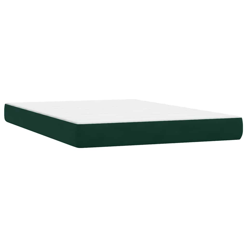 Boxspring met matras fluweel donkergroen 160x210 cm – afbeelding 6