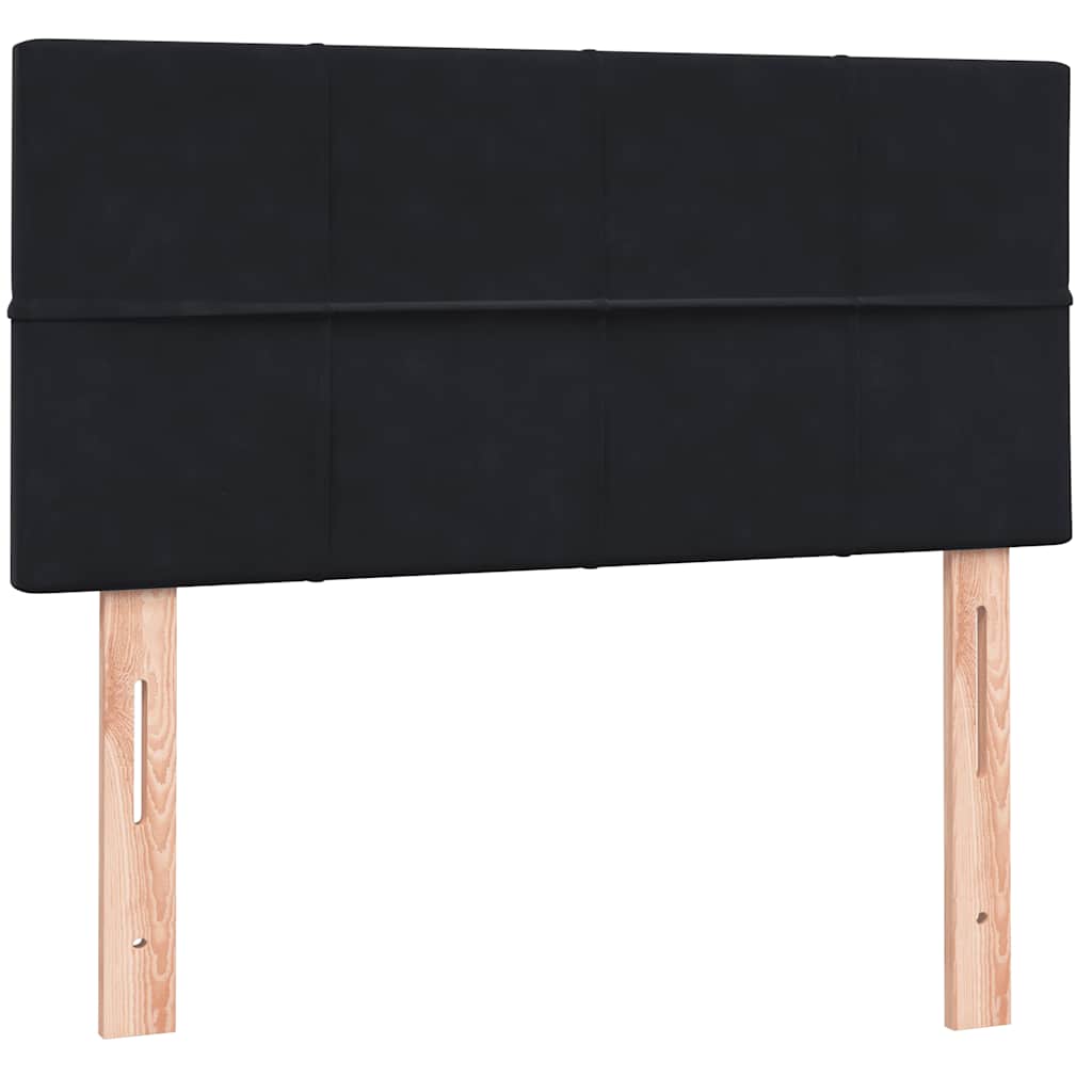 Boxspring met matras fluweel zwart 90x220 cm – afbeelding 7