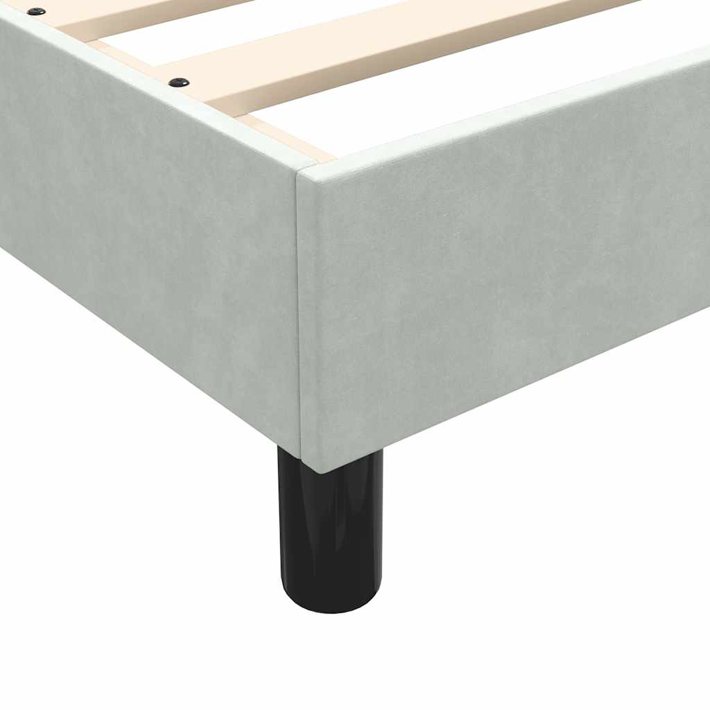Boxspring met matras fluweel lichtgrijs 140x220 cm – afbeelding 10