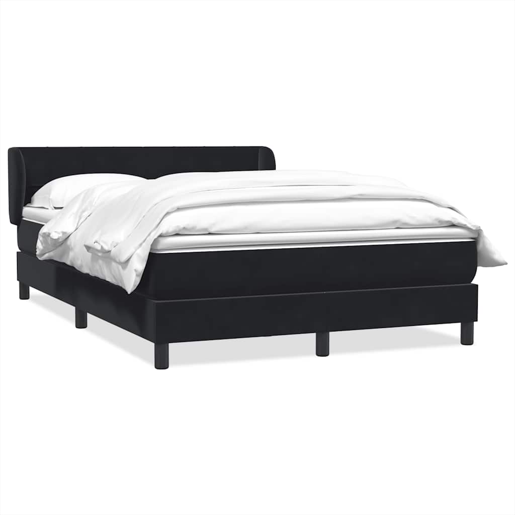 Boxspring met matras fluweel zwart 140x220 cm – afbeelding 2