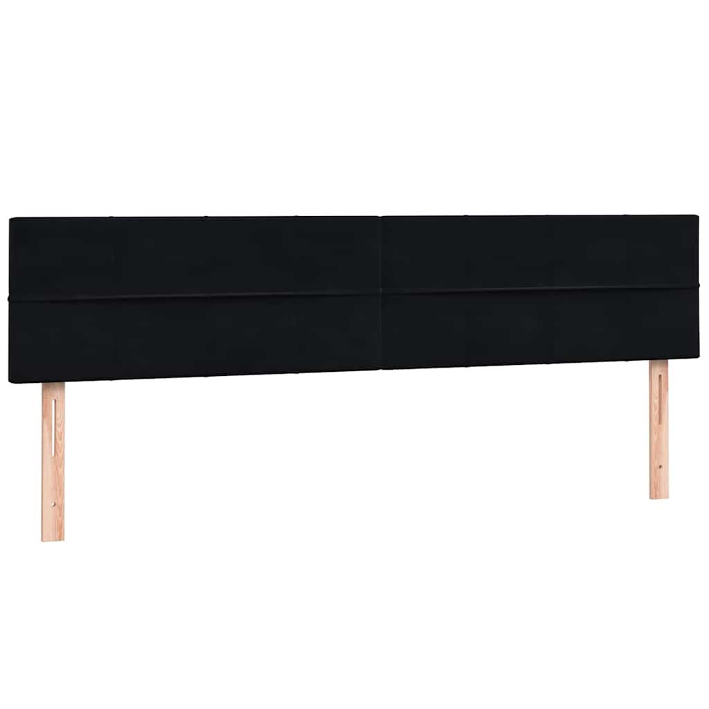 Boxspringbed met matrassen 180x220 cm fluweel zwart – afbeelding 7
