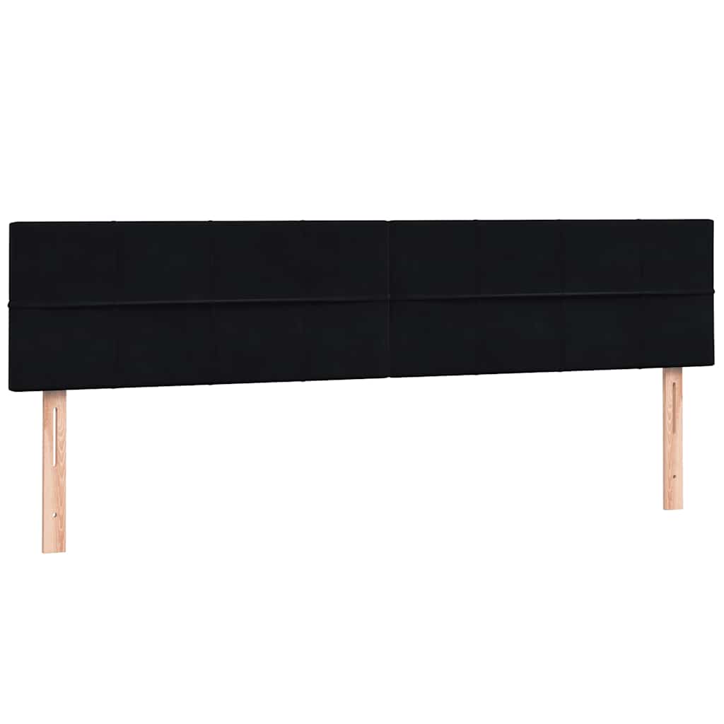 Boxspringbed met matrassen 200x220 cm fluweel zwart – afbeelding 7