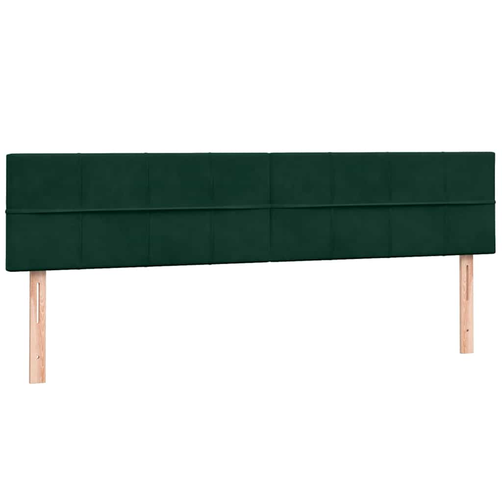 Boxspringbed met matrassen 200x220 cm fluweel donkergroen – afbeelding 7