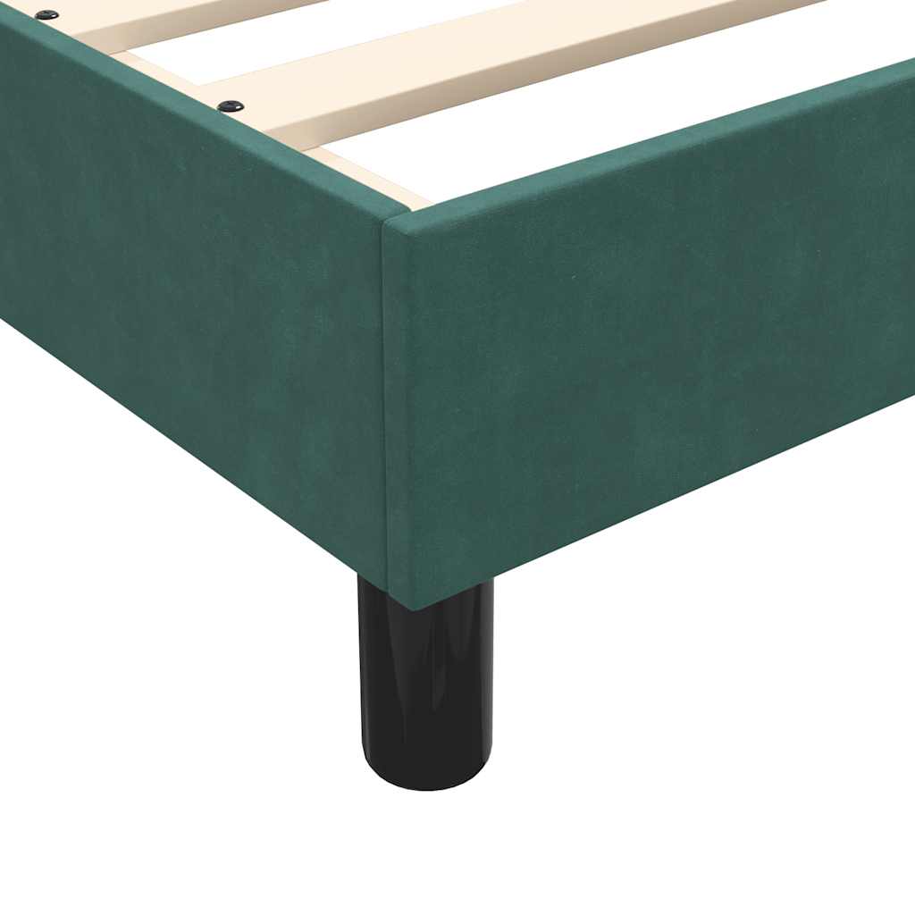 Boxspring met matras fluweel donkergroen 80x210 cm – afbeelding 10