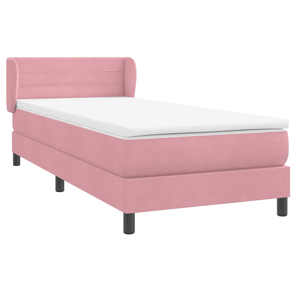 Boxspring met matras fluweel roze 80x210 cm – afbeelding 4