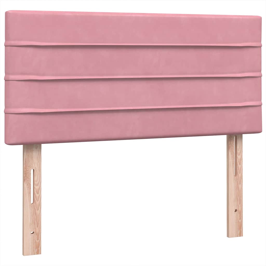 Boxspring met matras fluweel roze 80x210 cm – afbeelding 8
