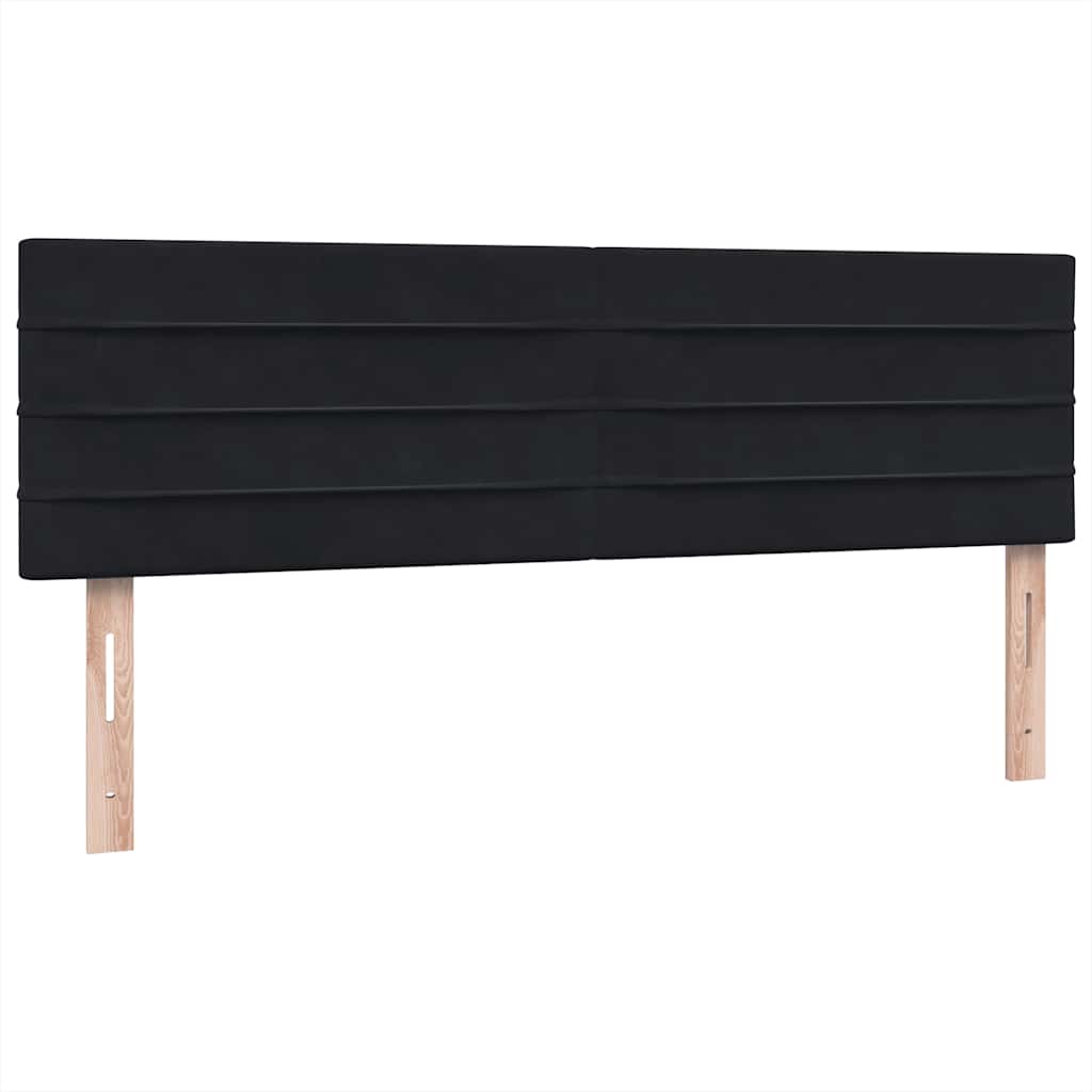 Boxspring met matras fluweel zwart 140x210 cm – afbeelding 8