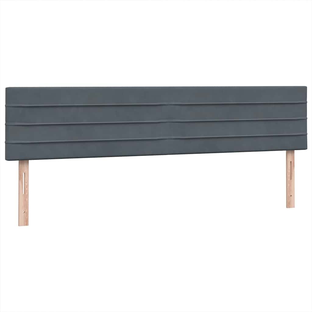 Boxspring met matrassen fluweel donkergrijs 180x210 cm – afbeelding 8