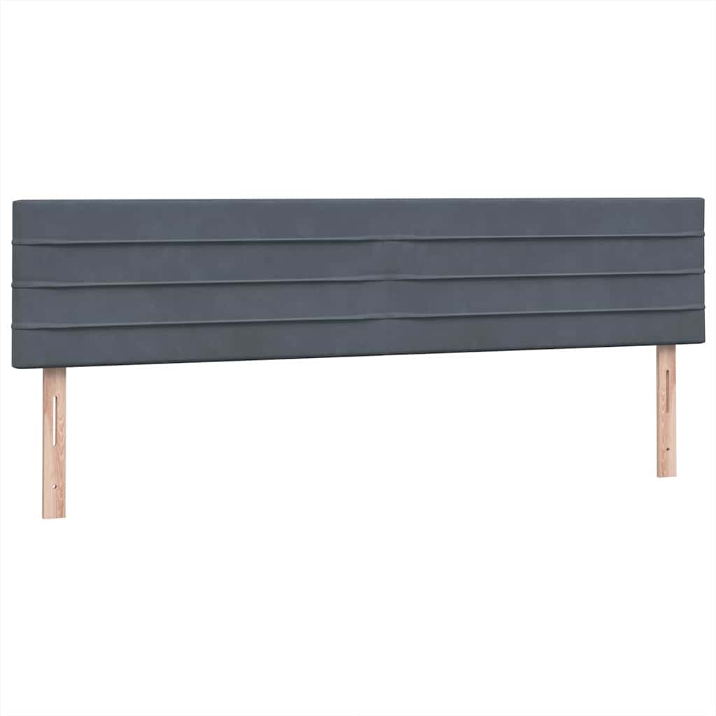 Boxspring met matrassen fluweel donkergrijs 200x210 cm – afbeelding 8