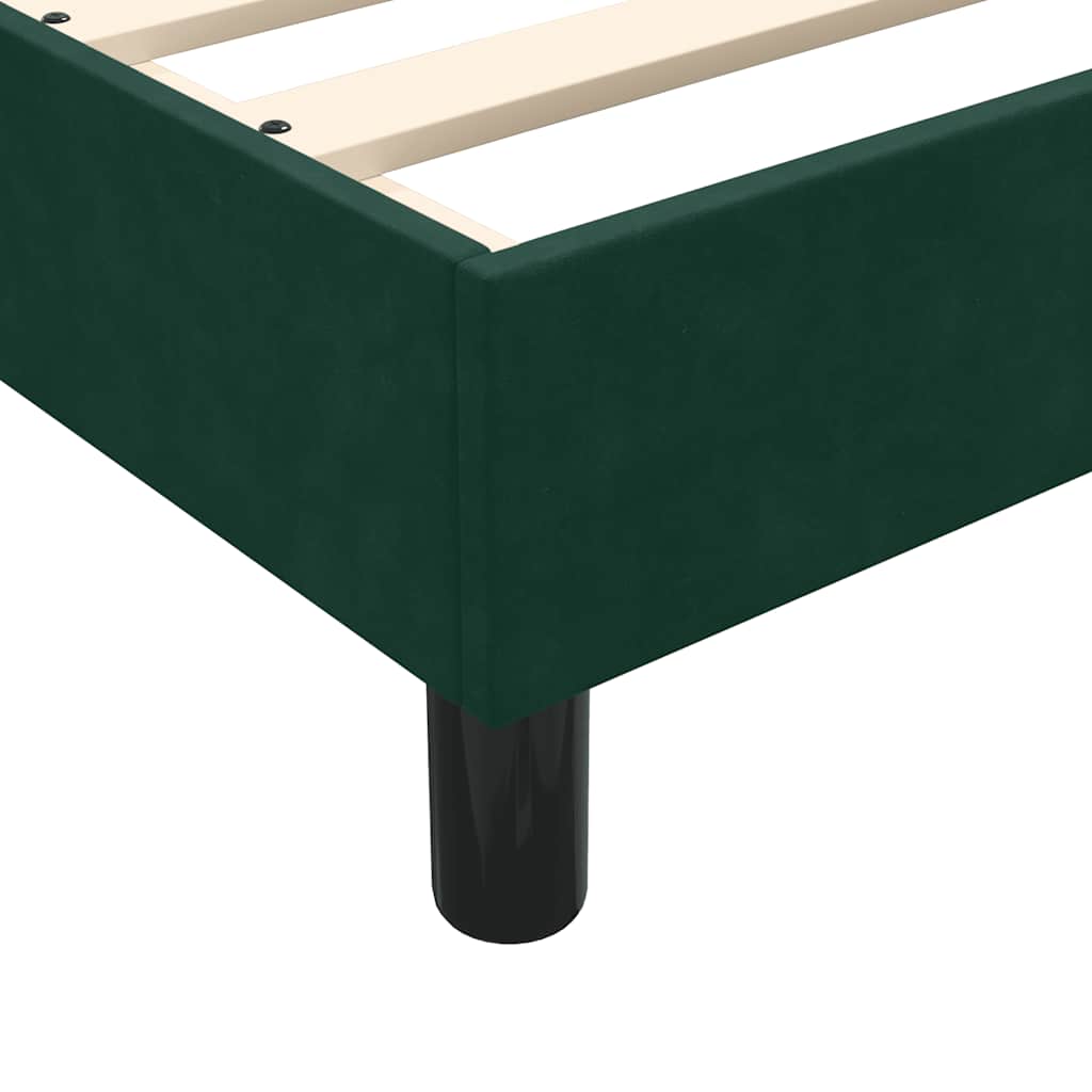 Boxspring met matras fluweel donkergroen 80x220 cm – afbeelding 10
