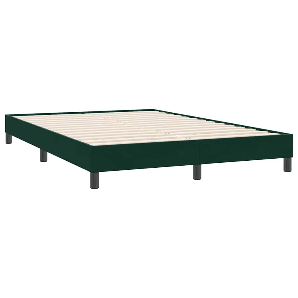 Boxspring met matras fluweel donkergroen 160x220 cm – afbeelding 5