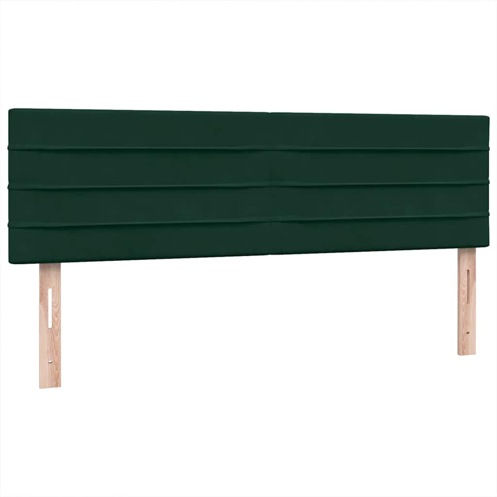 Boxspring met matras fluweel donkergroen 160x220 cm – afbeelding 8