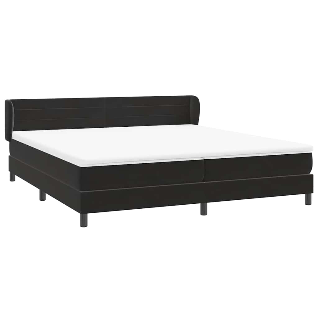 Boxspringbed met matrassen 180x220 cm fluweel zwart – afbeelding 4