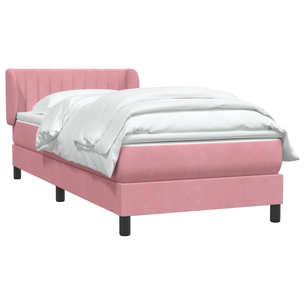 Boxspring met matras fluweel roze 80x210 cm – afbeelding 3