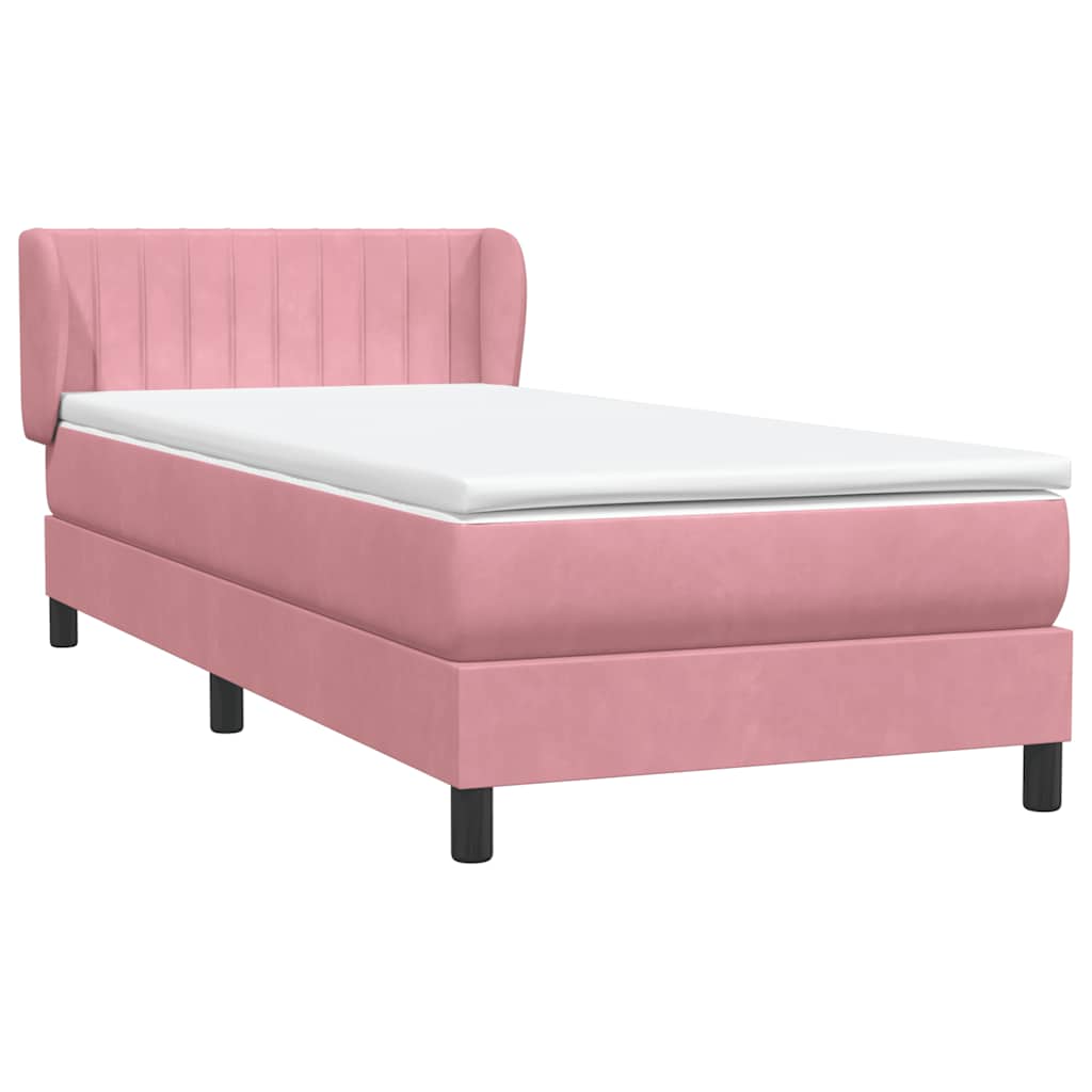 Boxspring met matras fluweel roze 80x210 cm – afbeelding 4