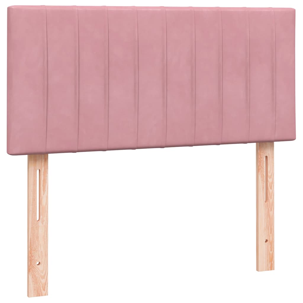 Boxspring met matras fluweel roze 80x210 cm – afbeelding 7