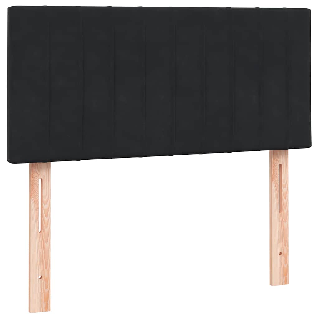 Boxspring met matras fluweel zwart 90x210 cm – afbeelding 7