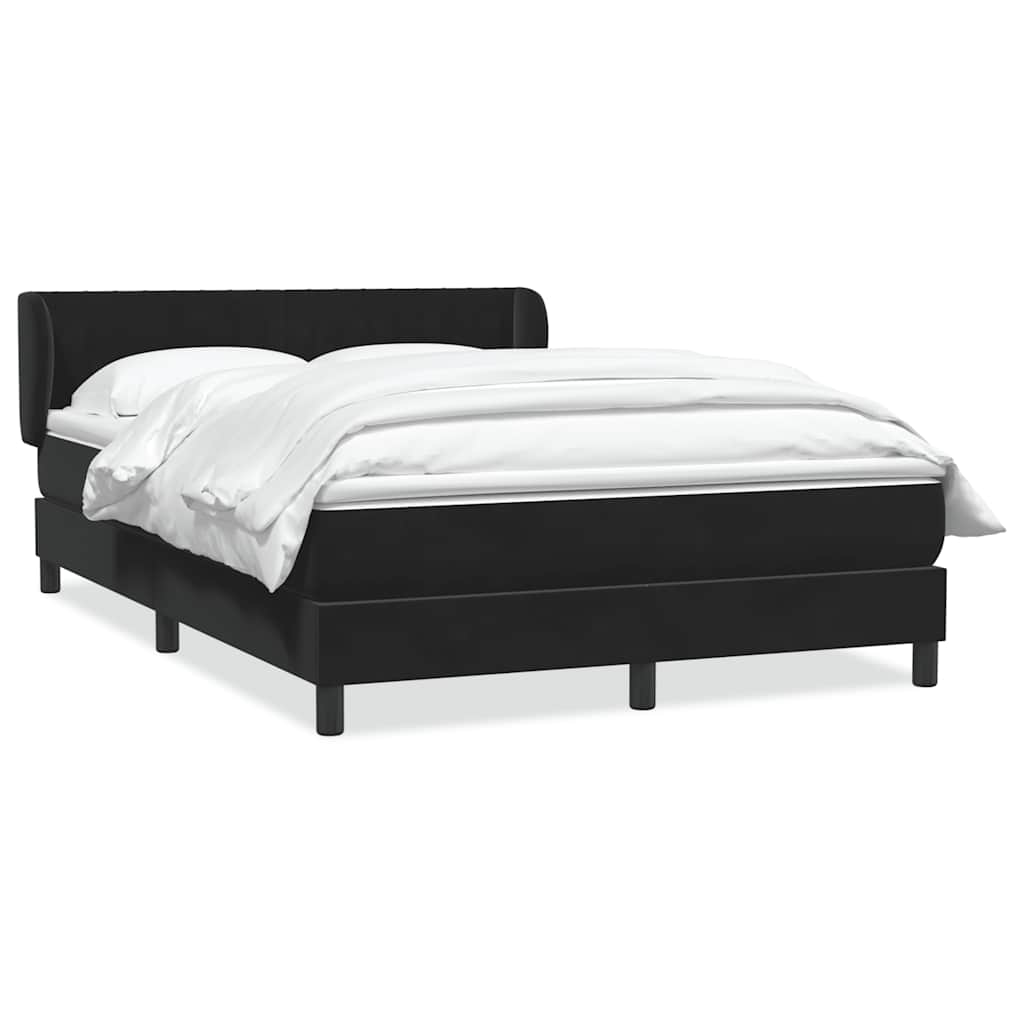 Boxspring met matras fluweel zwart 140x210 cm – afbeelding 2