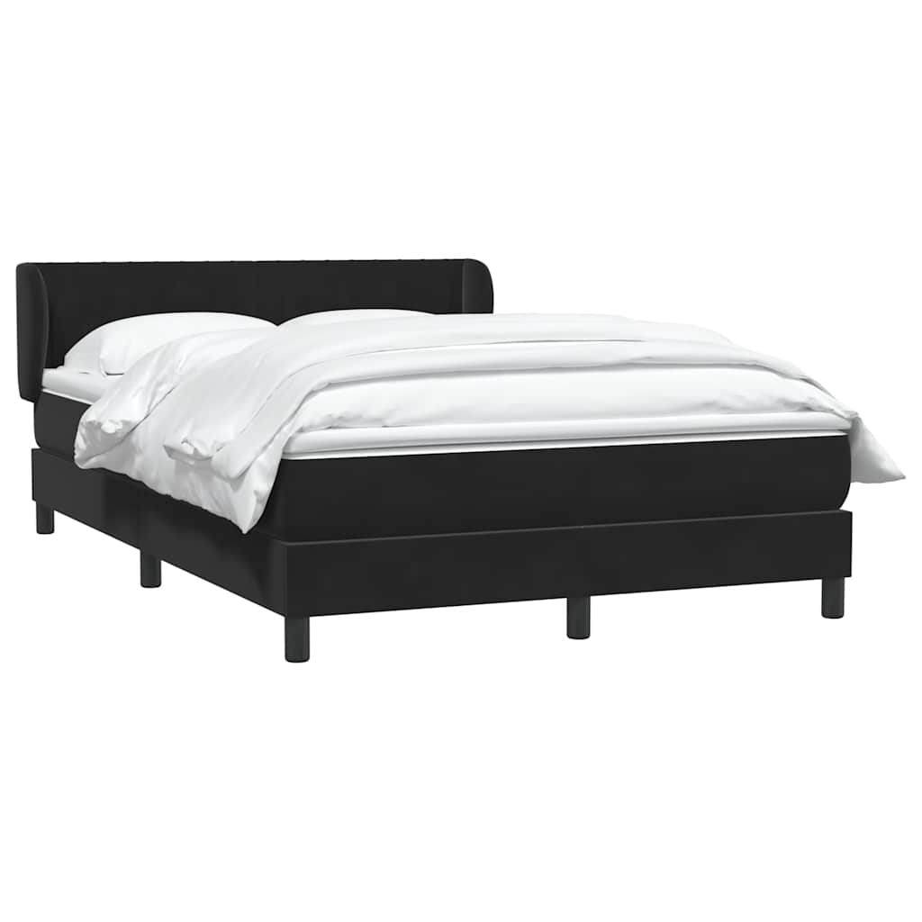 Boxspring met matras fluweel zwart 140x210 cm – afbeelding 3