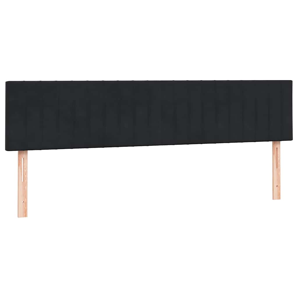 Boxspring met matrassen fluweel zwart 180x210 cm – afbeelding 7