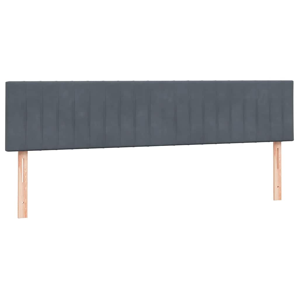 Boxspring met matrassen fluweel donkergrijs 200x210 cm – afbeelding 7